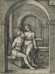 Cimon Und Pero. by Hans Sebald Beham