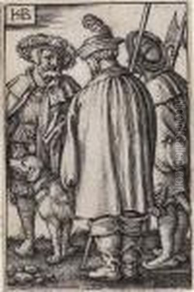 Three Soldiers And A Dog - view 1