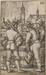 The Guard Near The Powder Casks by Hans Sebald Beham