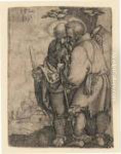 Christ And The Twelve Apostles: 
Plate Vii, Bartholomew And Matthias (b. 42; Holl., P. 44) by Hans Sebald Beham