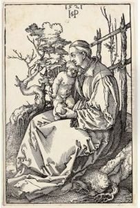 The Virgin With The Pear And Child On The Bank