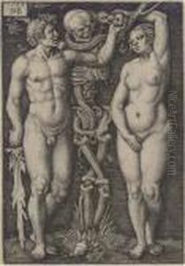 Adam Und Eva by Hans Sebald Beham