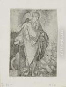St. Jerome Standing by Hans Sebald Beham