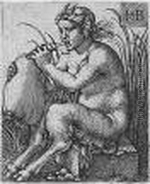 Satyr Woman Playing The Bagpipes (holl.112) - view 1