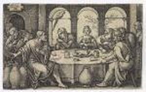 The Wedding At Cana<</b> by Hans Sebald Beham