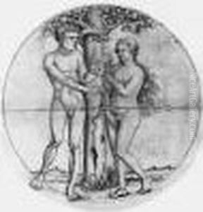 Adam Et Eve by Hans Sebald Beham