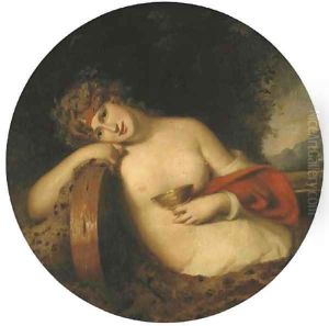 A bacchanalian muse by John Hoppner
