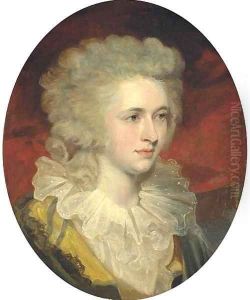 Portrait of Miss Lockhart Alexander, bust-length, in a sprigged muslin ruff
