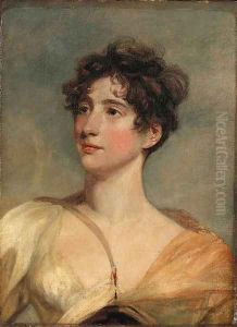 Portrait of Mrs Frances Jerningham as Hebe, bust-length, in a white dress and yellow shawl