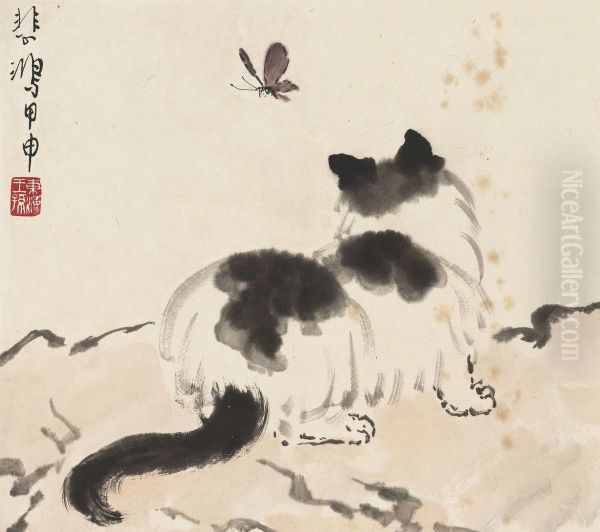 Kitten With Butterfly - view 1