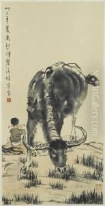 Herdboy And Waterbuffalo by Xu Beihong
