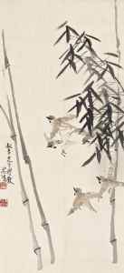 Birds And Bamboo by Xu Beihong