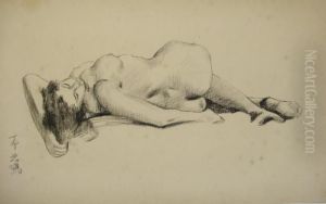 Reclining Nude by Xu Beihong