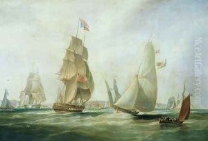 Yachts Racing off the Castle Cowes