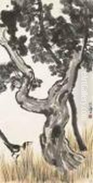Singing Bird Under Tree - view 1