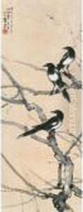 Magpies On The Blossom Branches by Xu Beihong