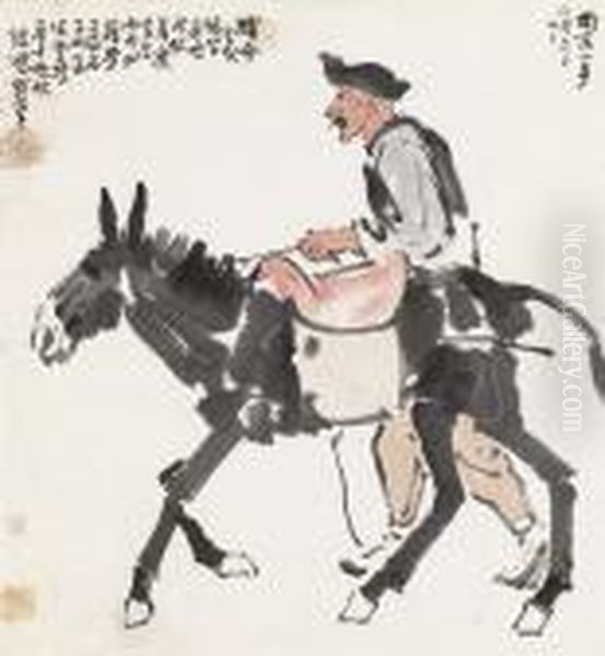 Riding On A Donkey - view 1