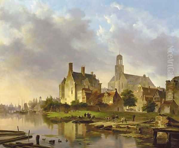 A riverside town - view 1