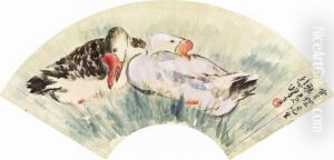 Gooses by Xu Beihong