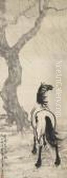 Horse Under Willow - view 1