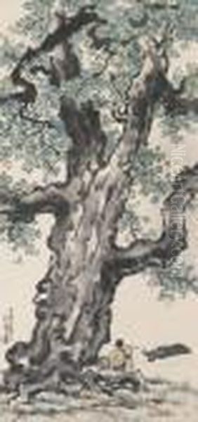 Playing Flute Under A Tree - view 1