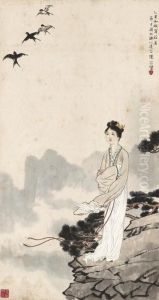 Portrait Of Zhuang Jiang by Xu Beihong