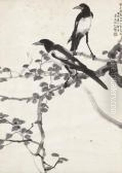 Two Magpies - view 1