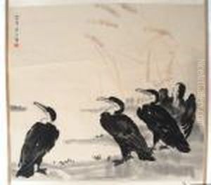 Scroll Picture In Monochromeand Colours by Xu Beihong