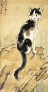 Cat On The Cliff by Xu Beihong