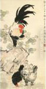 Chickens by Xu Beihong