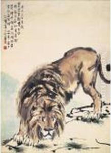 Crouching Lion by Xu Beihong