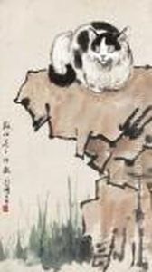 Cat On A Rock by Xu Beihong
