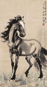 Standing Horse by Xu Beihong
