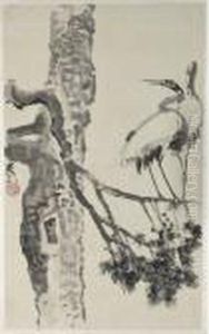 Cranes by Xu Beihong