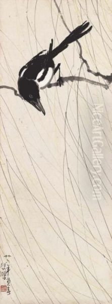 Bird Standing On The Tip Of A Branch - view 1
