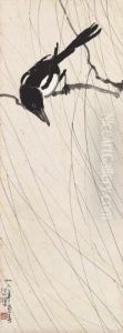 Bird Standing On The Tip Of A Branch by Xu Beihong