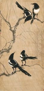 Four Magpies by Xu Beihong