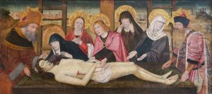 The Lamentation of Christ by Jaume Huguet