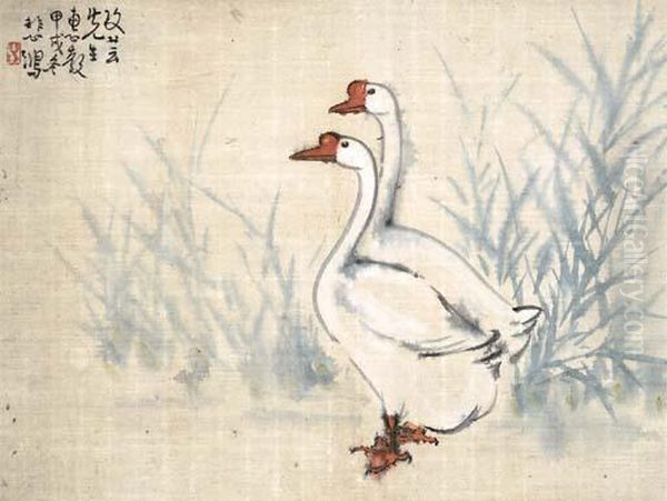 A Pair Of Geese - view 1