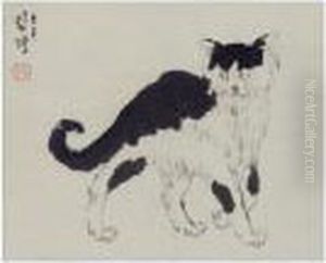 Study Of A Cat by Xu Beihong