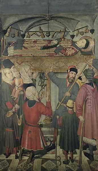 Exorcism of a possessed man beneath the Tomb of St Vincent of Saragossa from the Altarpiece of St Vincent of Saragossa - view 1