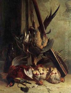 Still life with pheasants by William Hughes