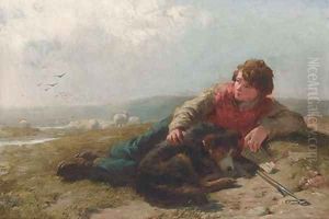 The young shepherd boy by James John Hill