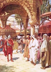 The centurion beseaching Jesus on behalf of his servant