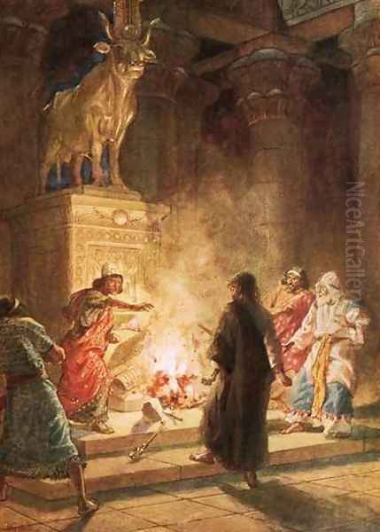 A prophet of God denounces the idolatry of Jeroboam - view 1