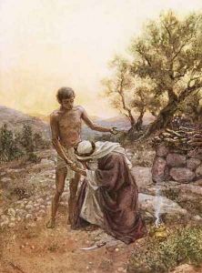 Abraham and Isaac at mount Moriah by William Brassey Hole