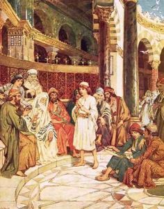 Christ speaking with the doctors in the temple in Jerusalem by William Brassey Hole