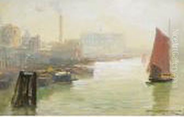 Sailboat In Harbour - view 1