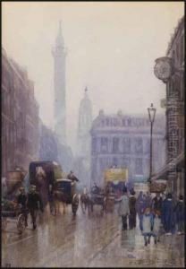 Gracechurch St., London by Frederic Marlett Bell-Smith