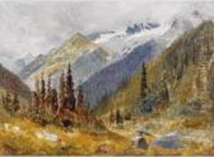 Artist Sketching In The Rockies by Frederic Marlett Bell-Smith